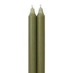 Candle - 12 in Tapers - Moss Green - 2pk