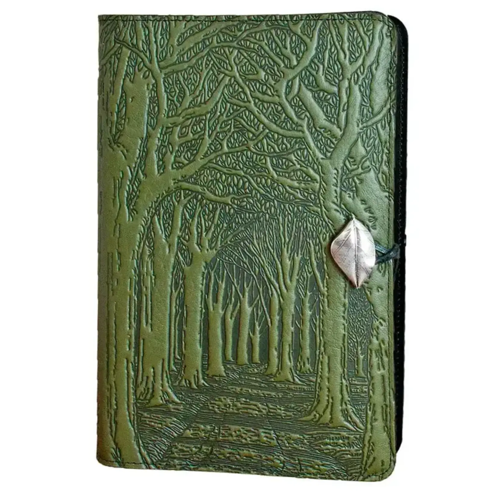 Oberon Design Refillable Leather Journal - Avenue of Trees - Fern - 5x7