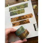 The Creeping Moon Washi Tape - Fantasy Maps - Gold Foil - Green - 20 mm