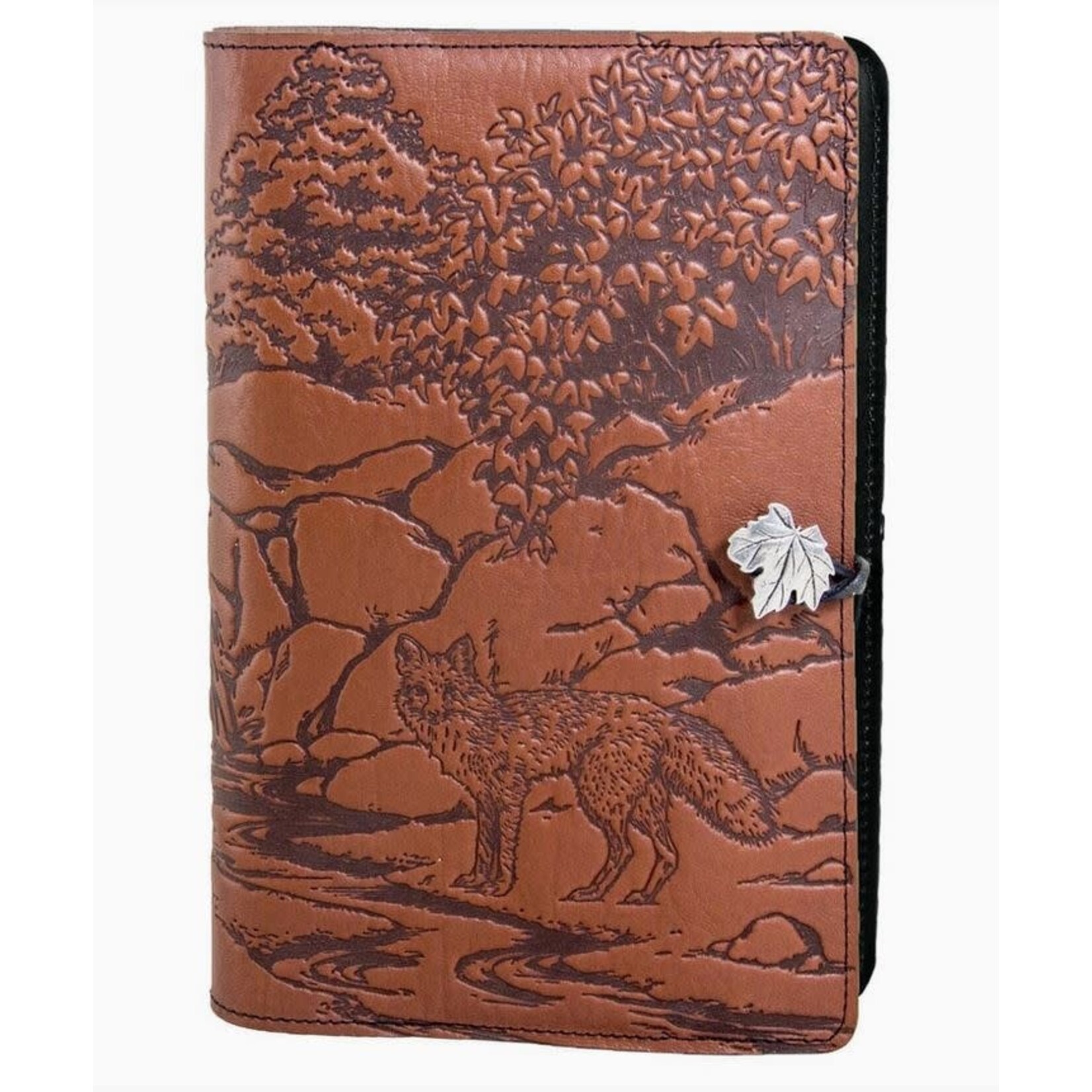 Oberon Design Refillable Leather Journal - Mr. Fox - Saddle - 5x7