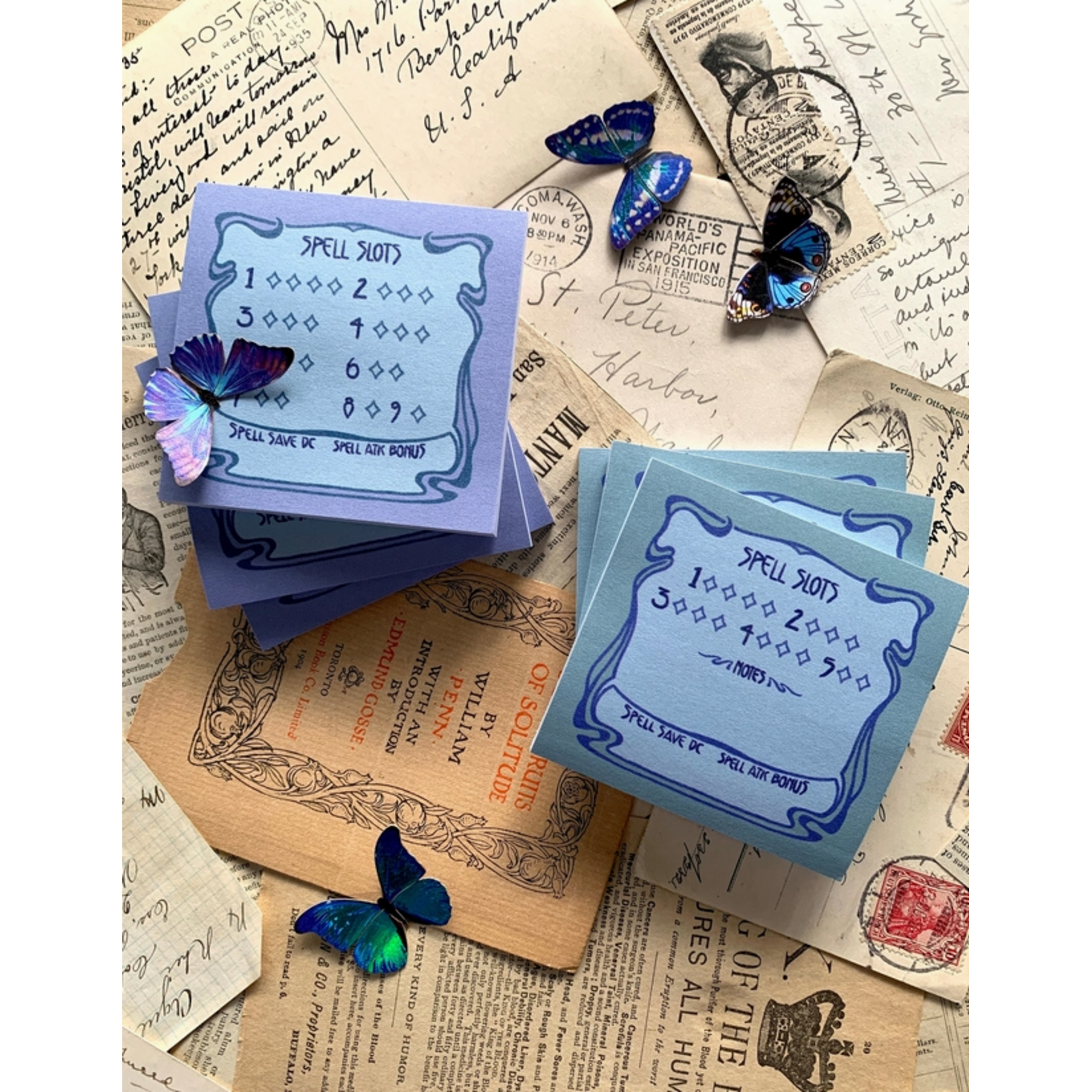 The Creeping Moon D&D Spell Slot Sticky Notes - Half Caster - 50 Sheets 3 IN x 3 IN