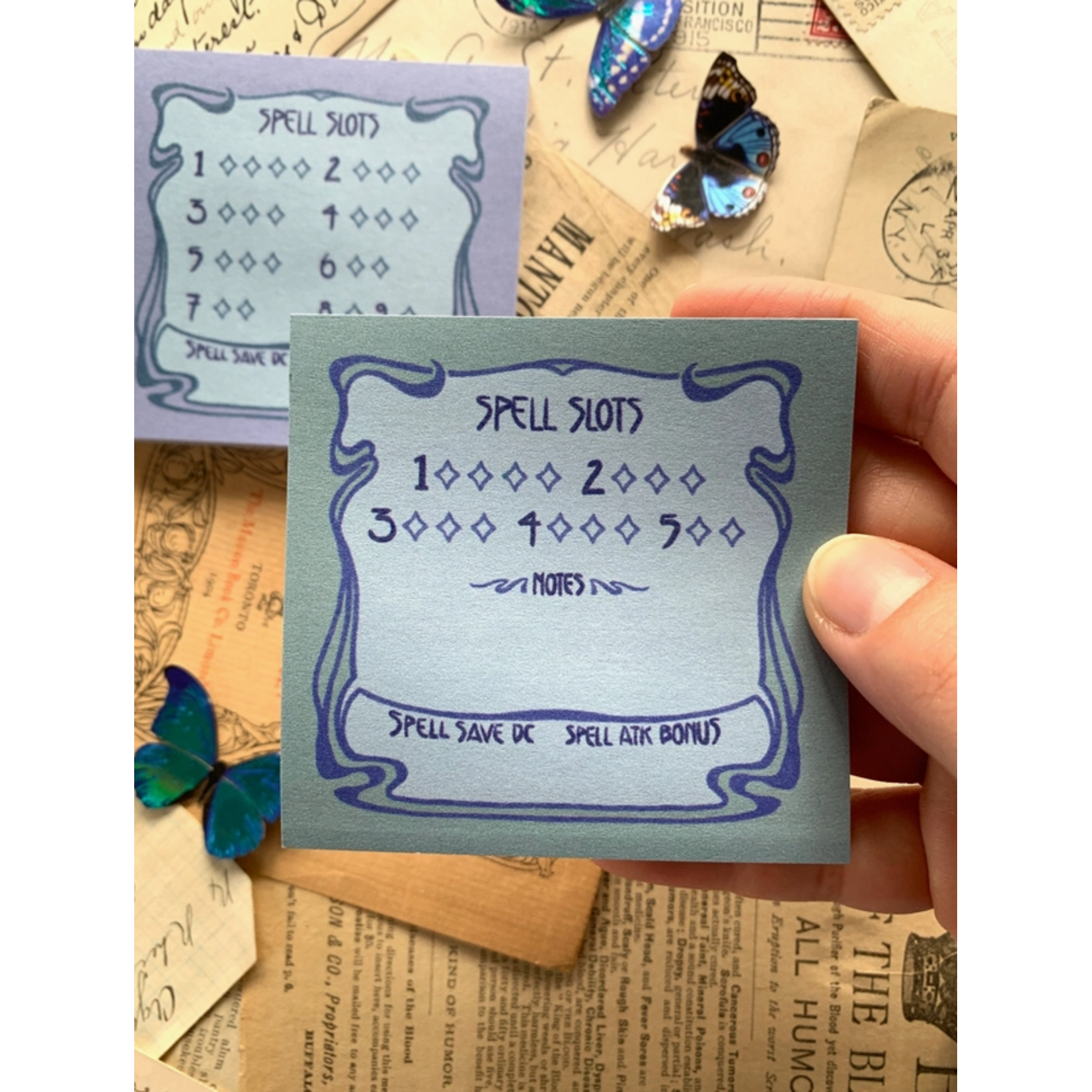 The Creeping Moon D&D Spell Slot Sticky Notes - Half Caster - 50 Sheets 3 IN x 3 IN