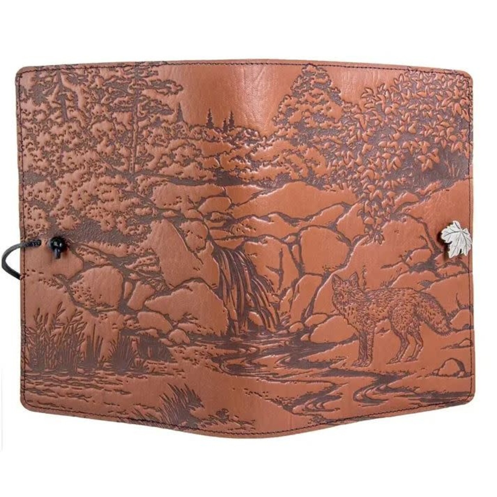 Oberon Design Refillable Leather Journal - Mr. Fox - Saddle - 5x7