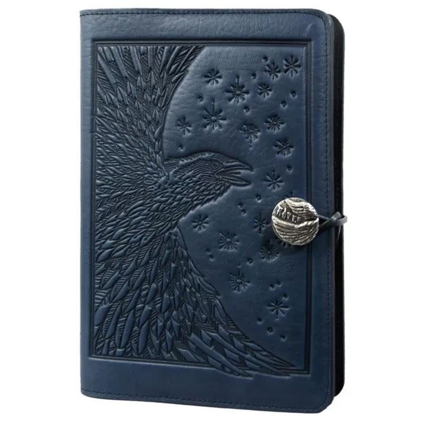 Oberon Design Refillable Leather Journal - Raven - Navy - 5x7