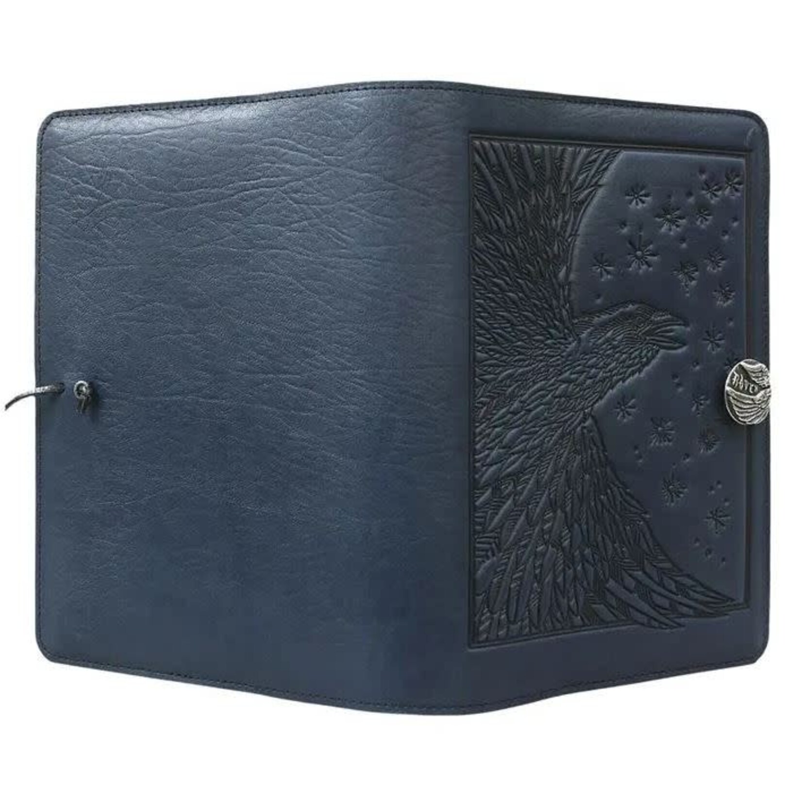 Oberon Design Refillable Leather Journal - Raven - Navy - 5x7