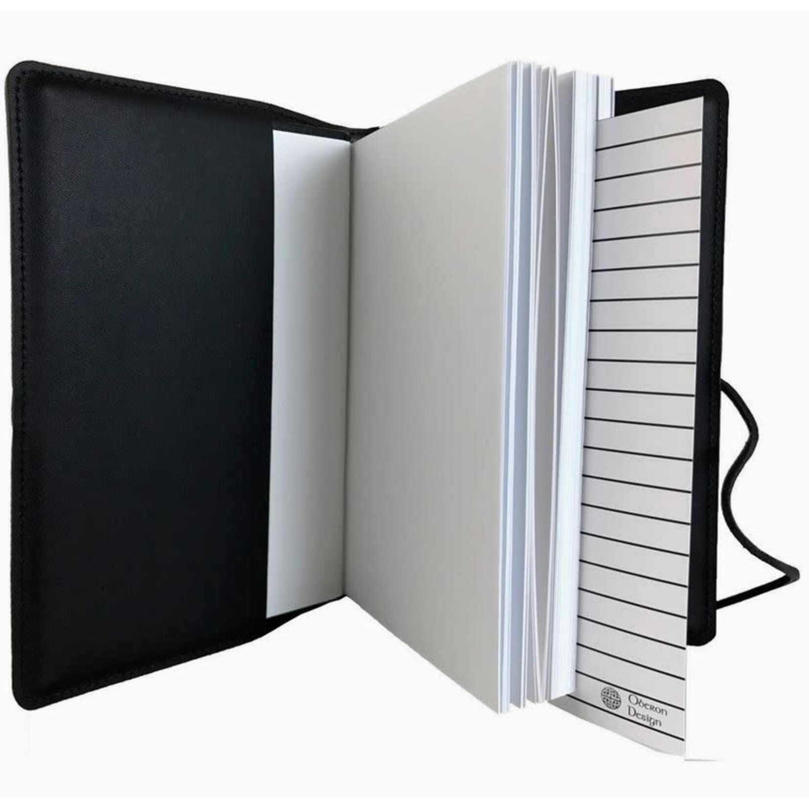 Oberon Design Refillable Leather Journal - Raven - Navy - 5x7