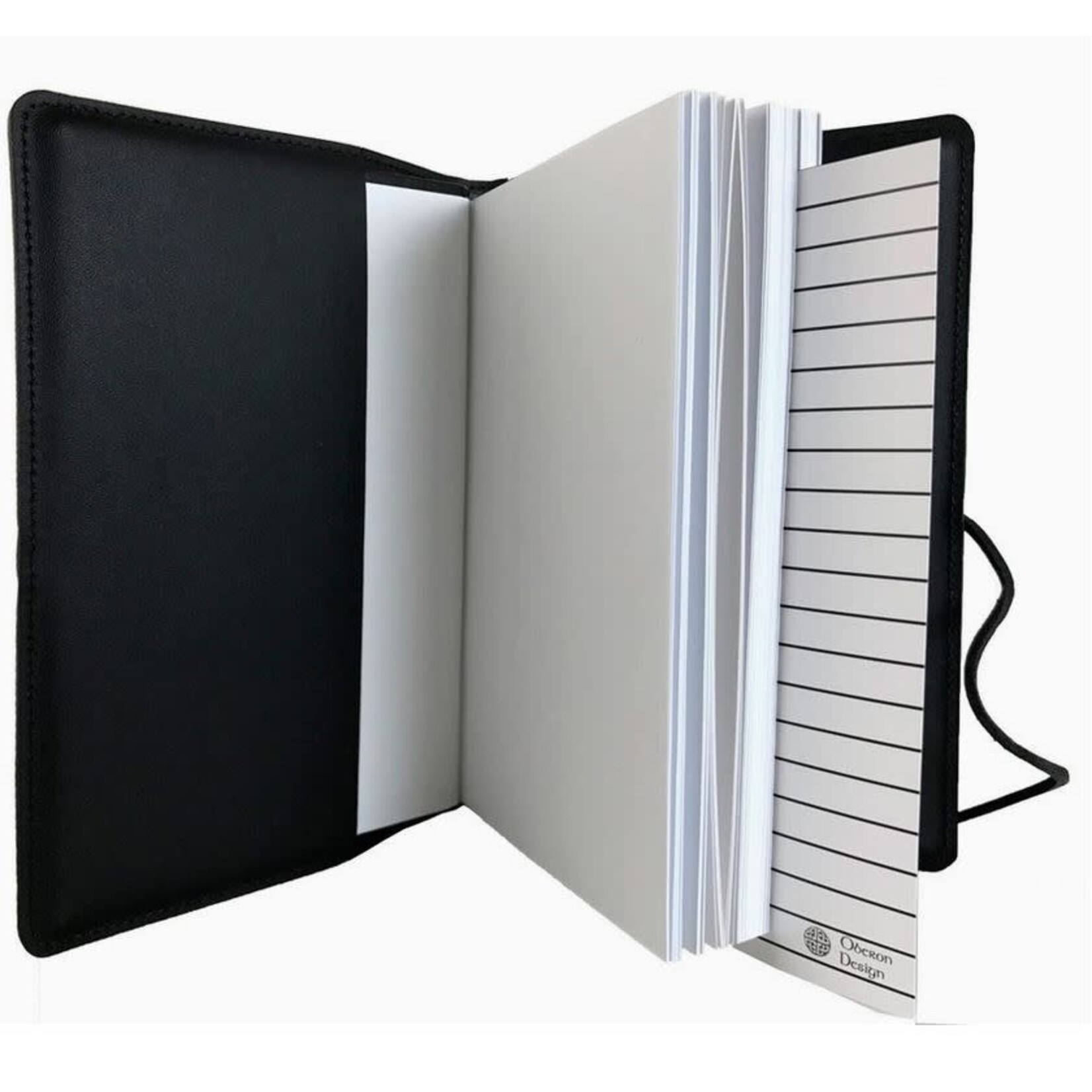 Oberon Design Refillable Leather Journal - Singing Wolf - Chocolate - 5x7