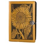 Oberon Design Refillable Leather Journal - Sunflower - Marigold - 5x7