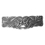 Oberon Design Barrette - Britannia Metal - Art Nouveau Swirl - 80mm