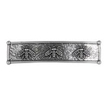 Oberon Design Barrette - Britannia Metal - Honey Bee - 60mm