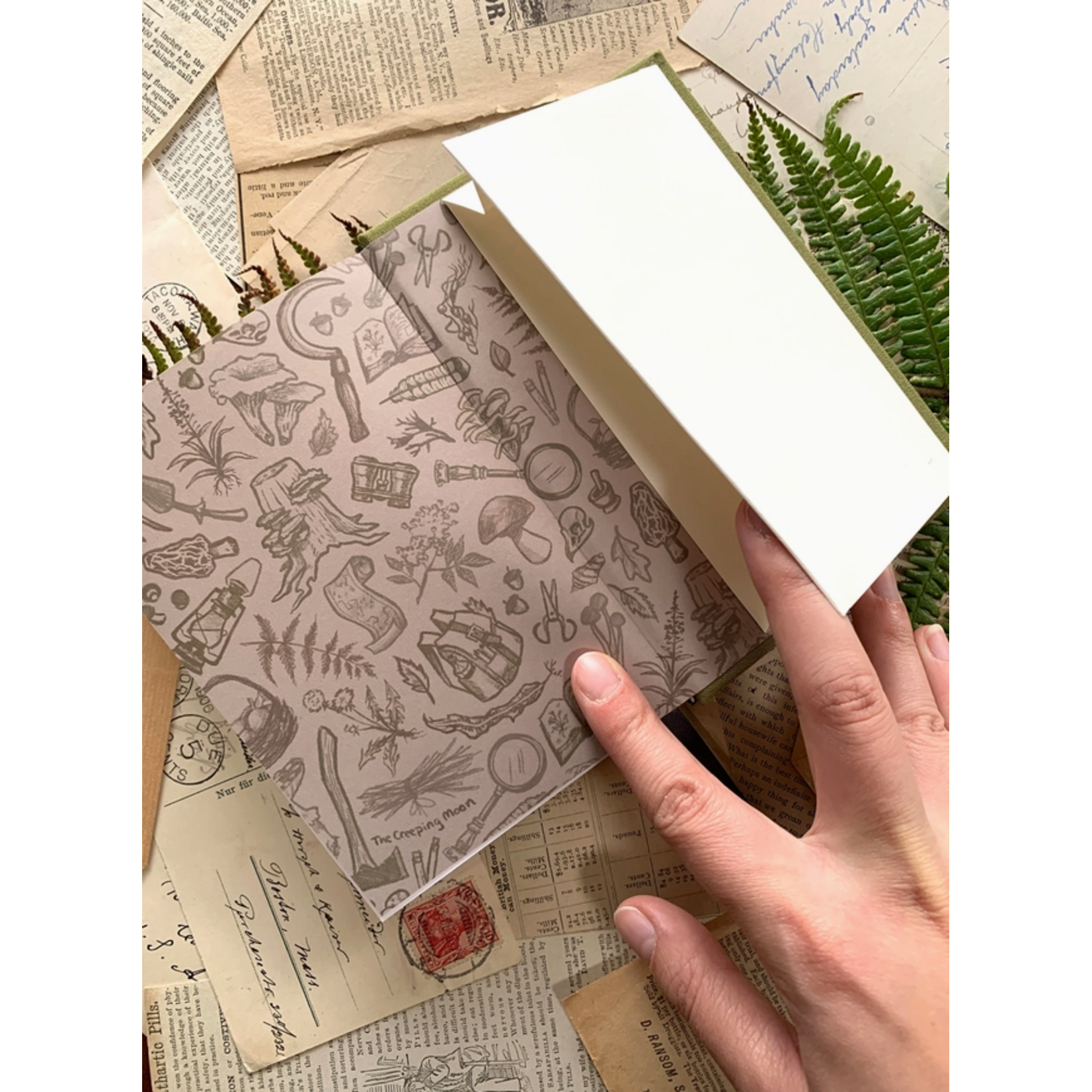 The Creeping Moon Journal - Foraging Field Pocket Journal - A6 120gsm White Paper
