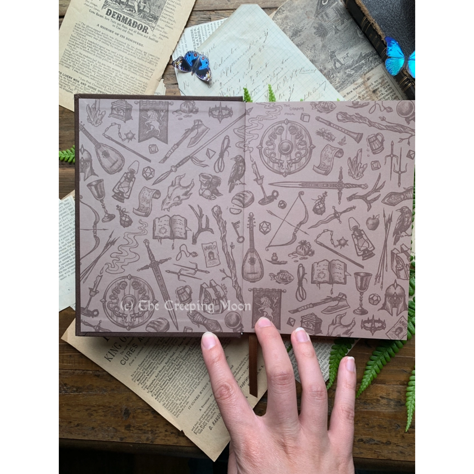 The Creeping Moon Journal - The Wanderer - Dot Grid Notebook - B6 100gsm Ivory Paper