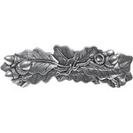 Oberon Design Barrette - Britannia Metal - Oak Leaf - 80mm