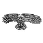 Oberon Design Barrette - Britannia Metal - Owl - 70mm