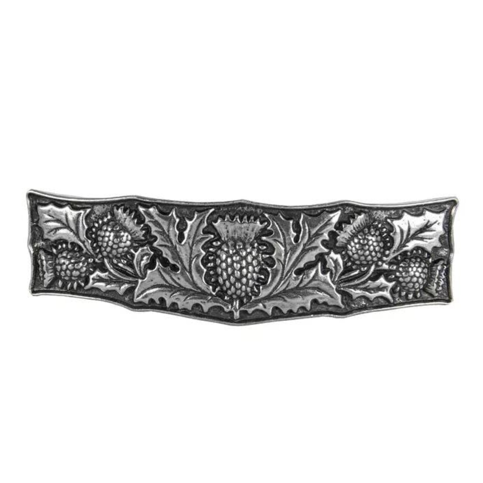 Oberon Design Barrette - Britannia Metal - Thistle - 70mm