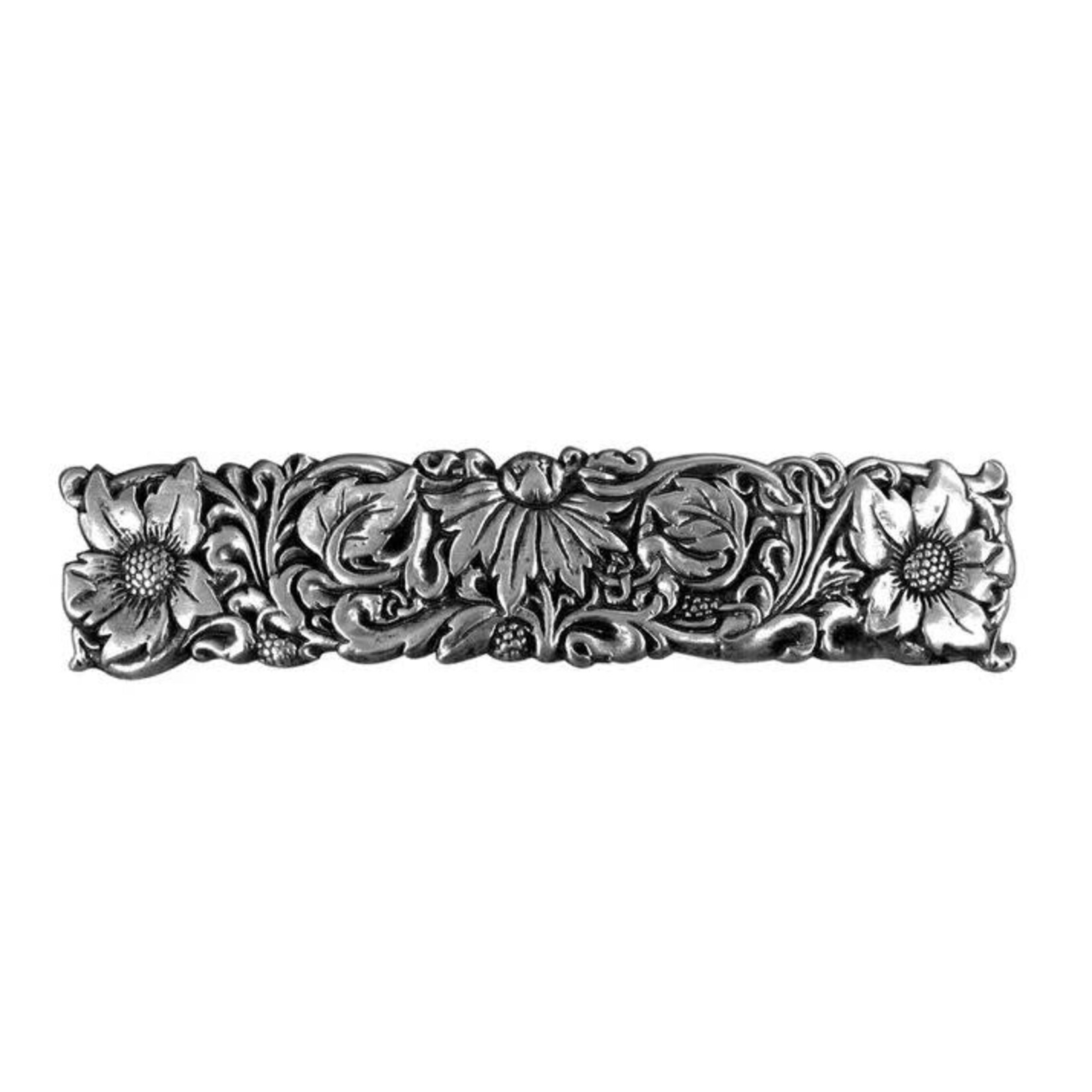 Oberon Design Barrette - Britannia Metal - Wildflower - 70mm