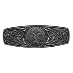 Oberon Design Barrette - Britannia Metal - World Tree - 70mm
