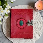 Immart Global LLC Leather Journal - C-Lock - Red - 7x5 in