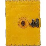 Immart Global LLC Leather Journal - C-Lock - Yellow - 7x5 in