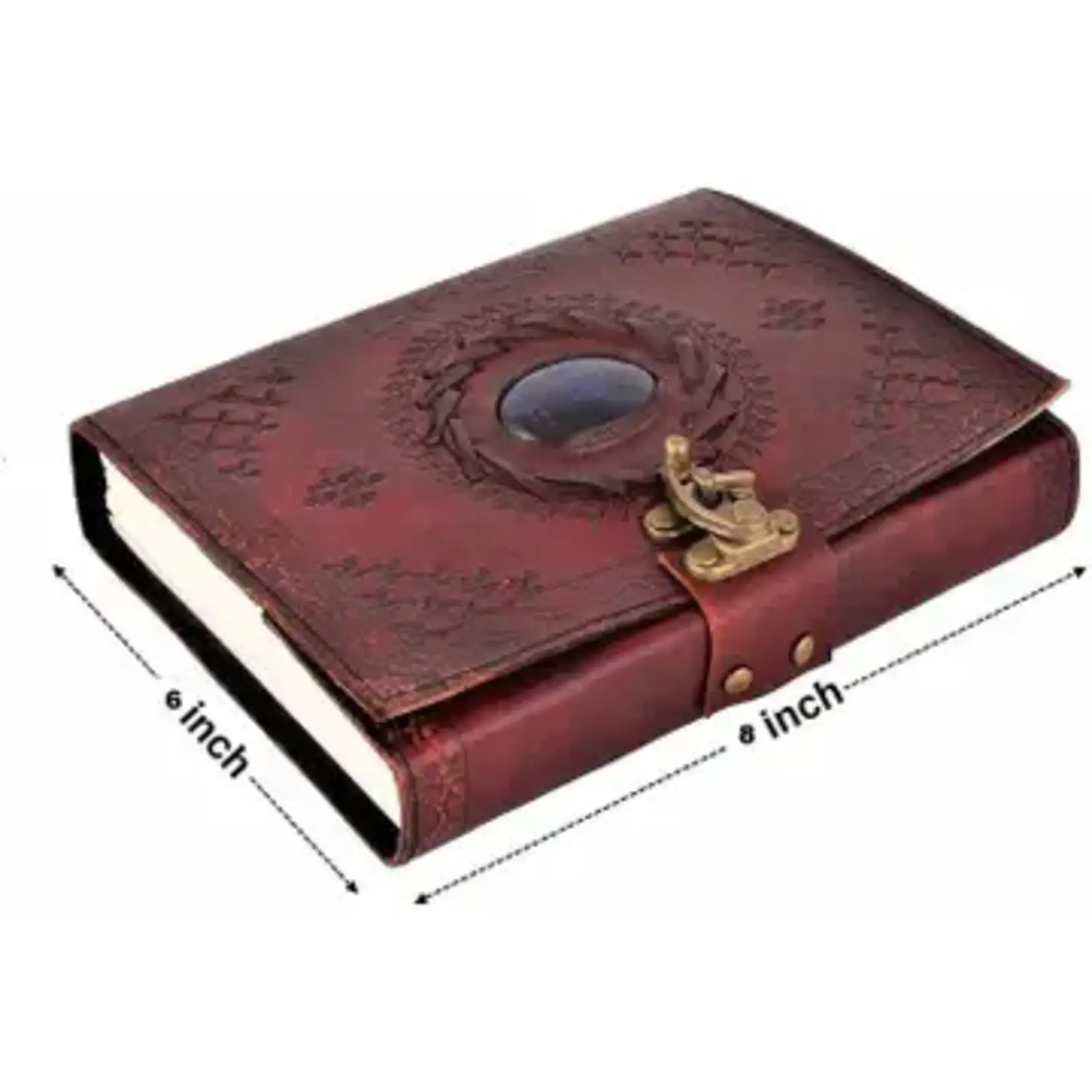 Immart Global LLC Leather Journal - Luck Stone - Brown - 8 in