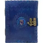 Immart Global LLC Leather Journal - Luck Stone - Dark Blue - 8 in