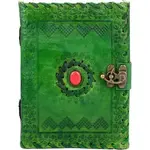 Immart Global LLC Leather Journal - Luck Stone - Green - 8 in