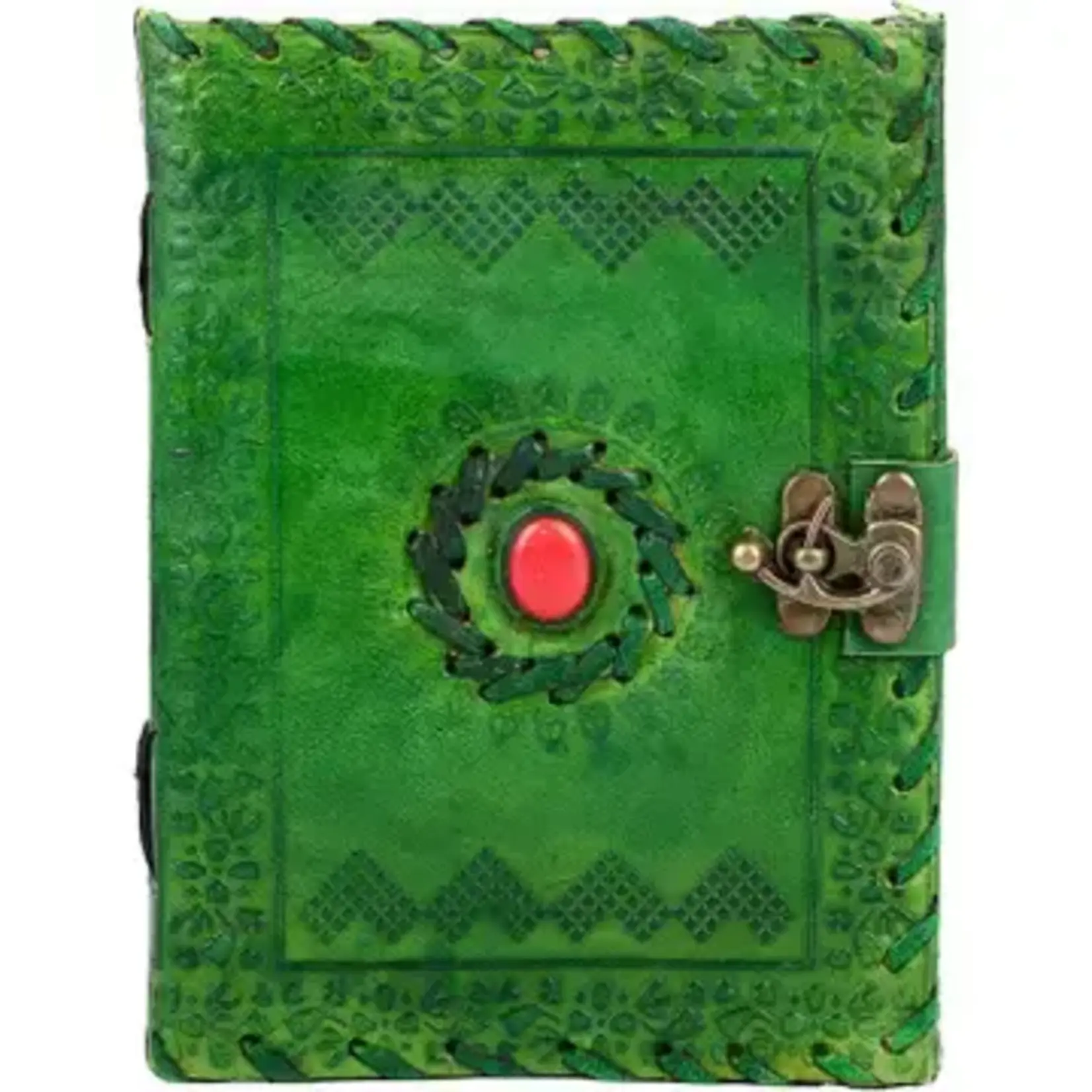Immart Global LLC Leather Journal - Luck Stone - Green - 8 in