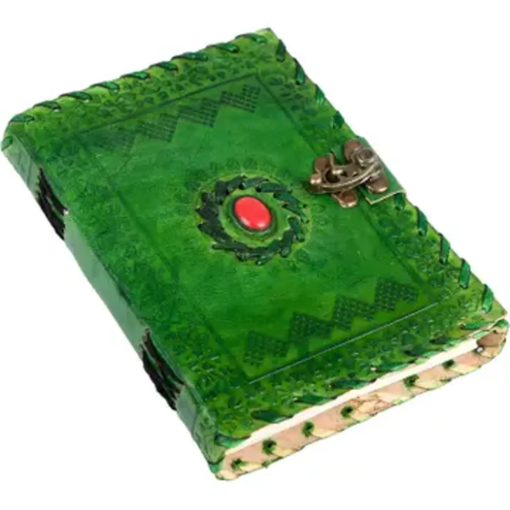 Immart Global LLC Leather Journal - Luck Stone - Green - 8 in