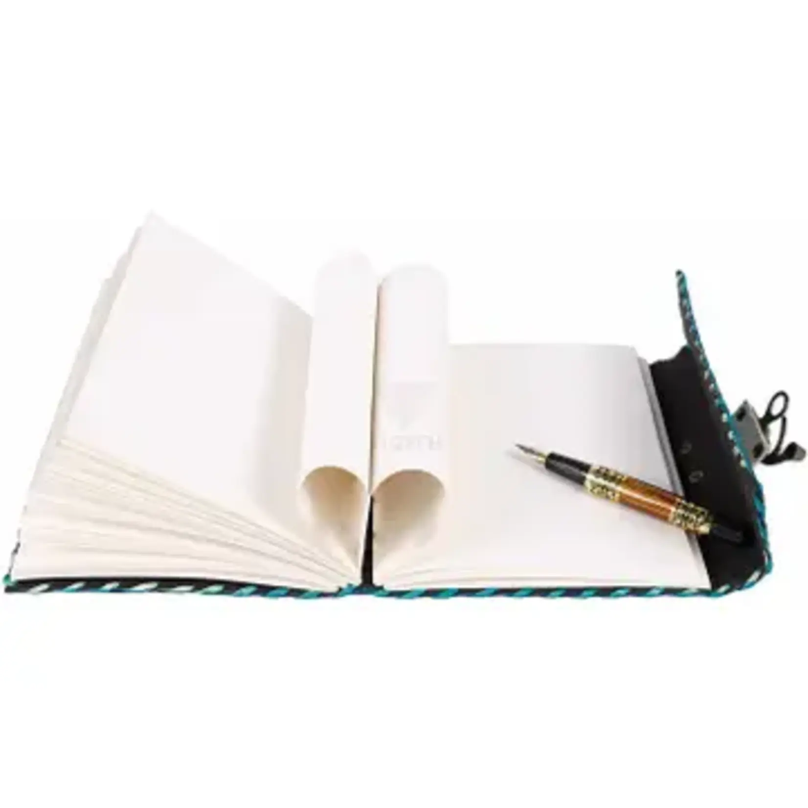 Immart Global LLC Leather Journal - Luck Stone - Ocean Blue - 8 in