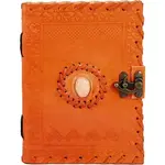 Immart Global LLC Leather Journal - Luck Stone - Orange - 8 in