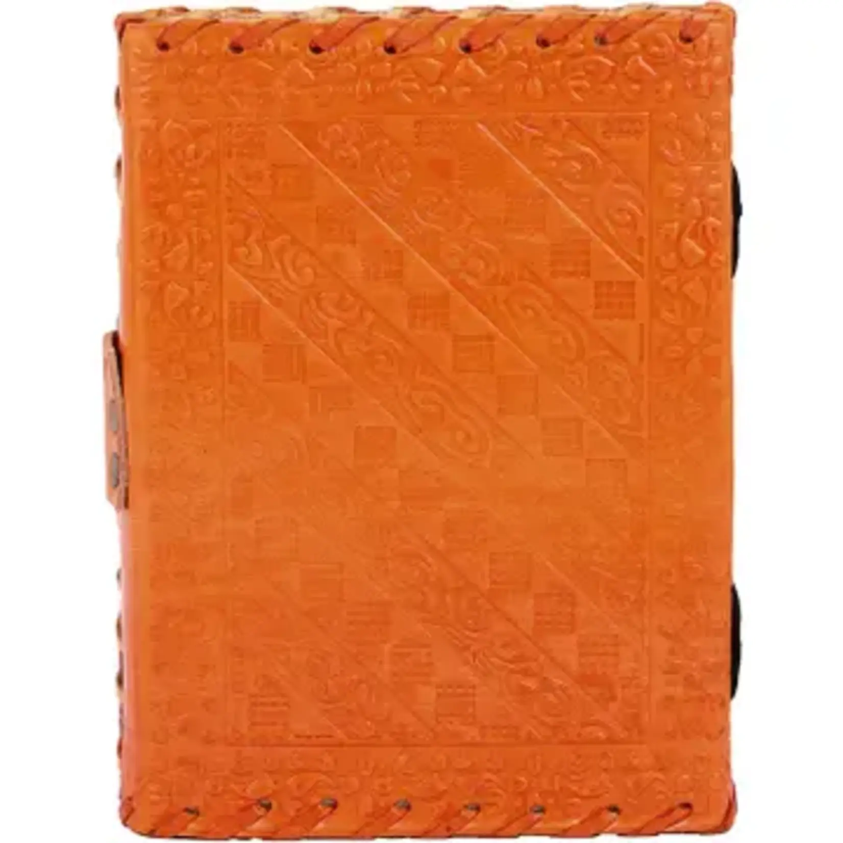 Immart Global LLC Leather Journal - Luck Stone - Orange - 8 in