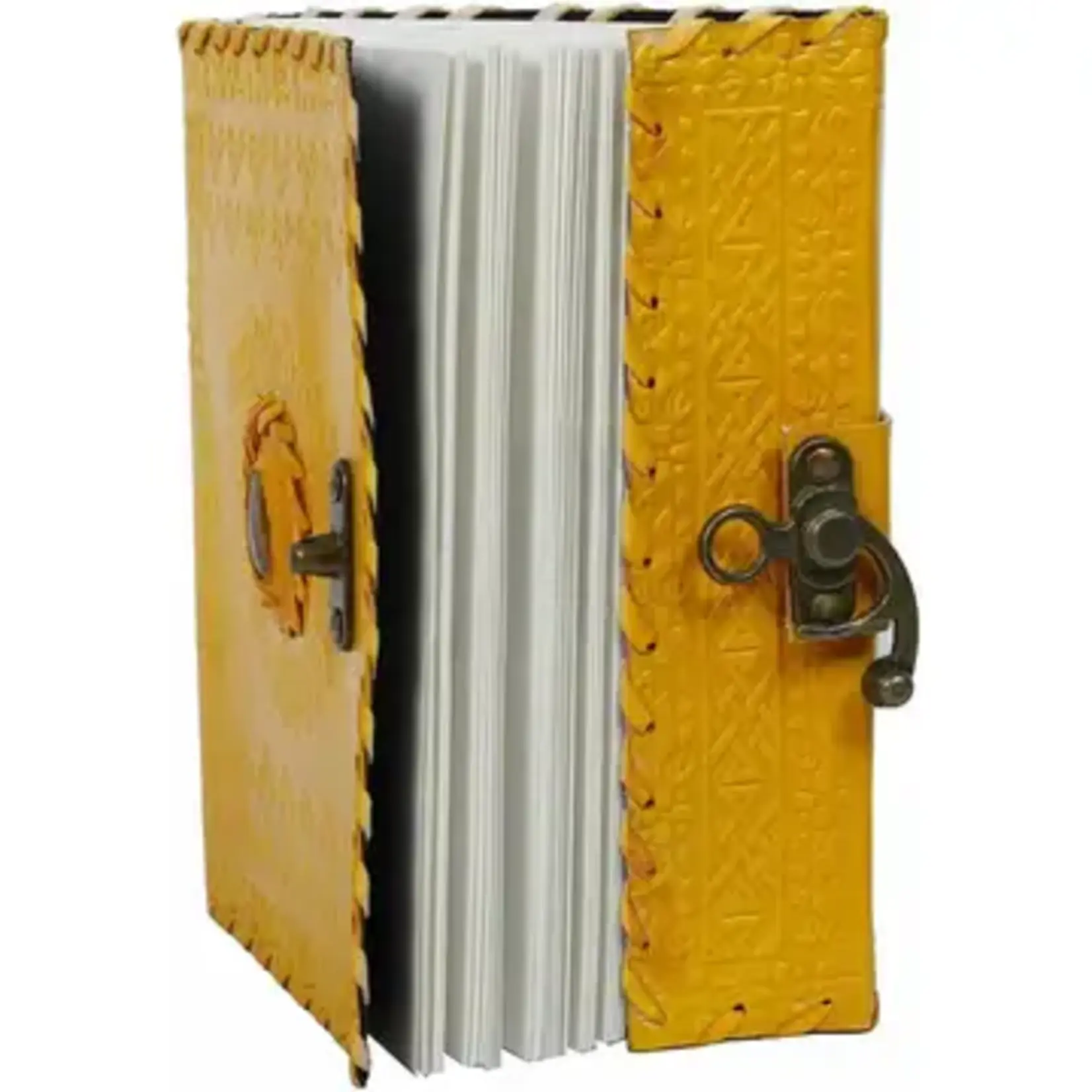 Immart Global LLC Leather Journal - Luck Stone - Yellow - 8 in