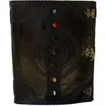 Immart Global LLC Leather Journal - Seven Chakra - Black - 13 in