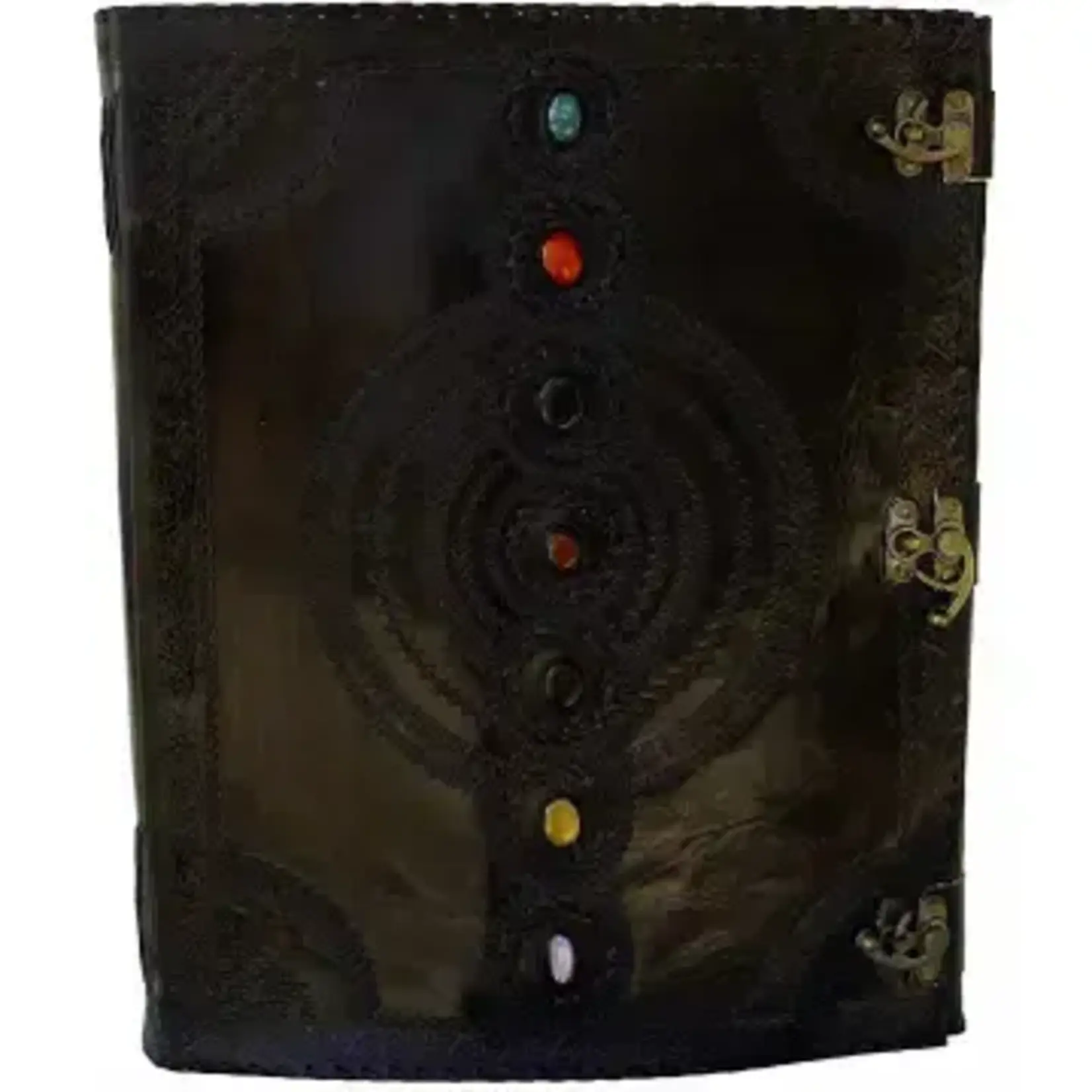 Immart Global LLC Leather Journal - Seven Chakra - Black - 13 in