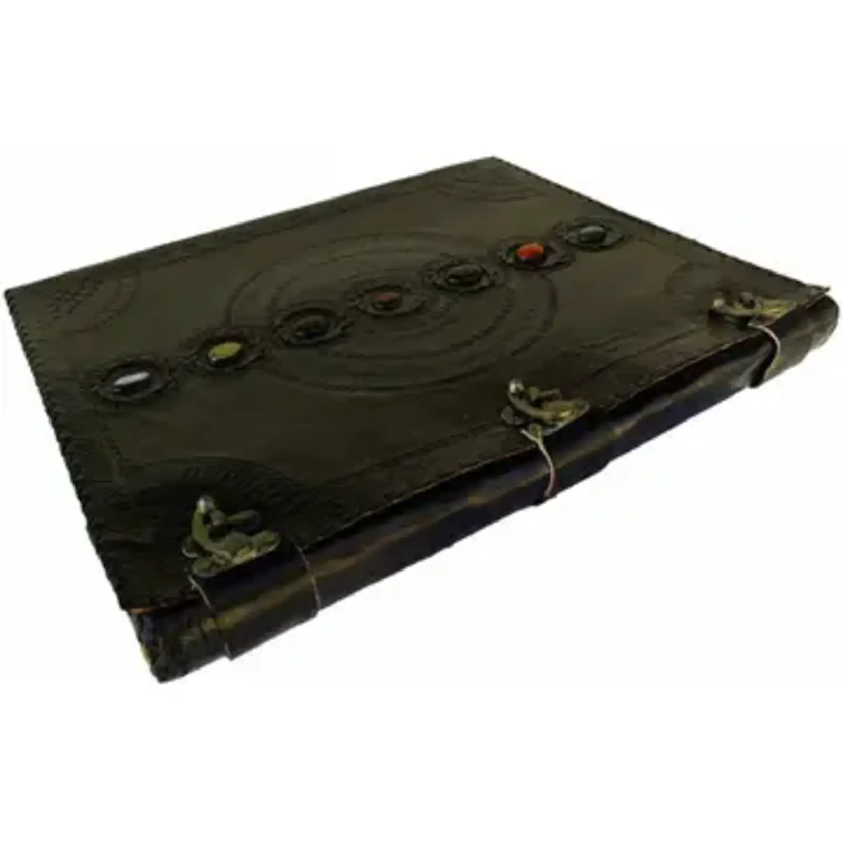 Immart Global LLC Leather Journal - Seven Chakra - Black - 13 in