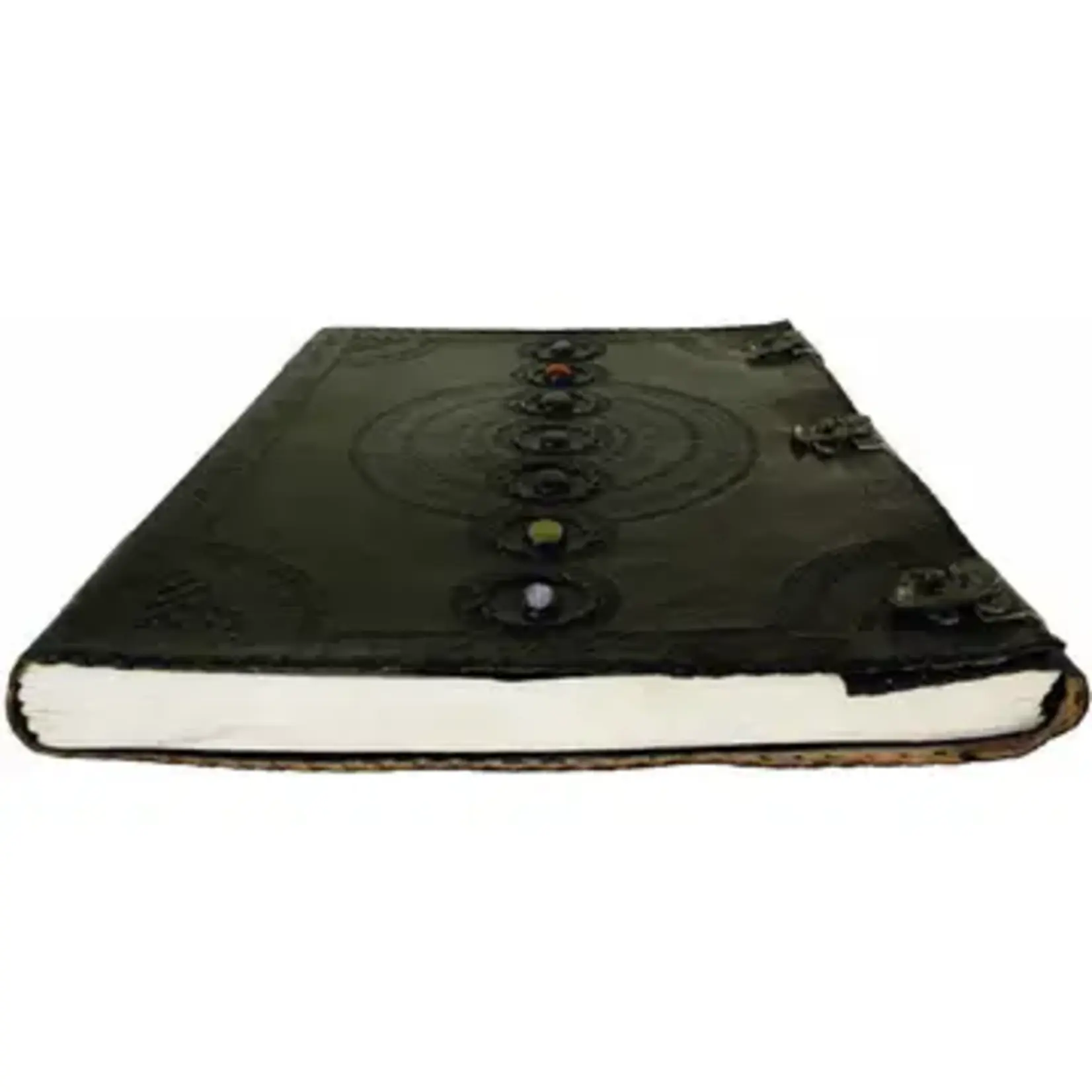 Immart Global LLC Leather Journal - Seven Chakra - Black - 13 in