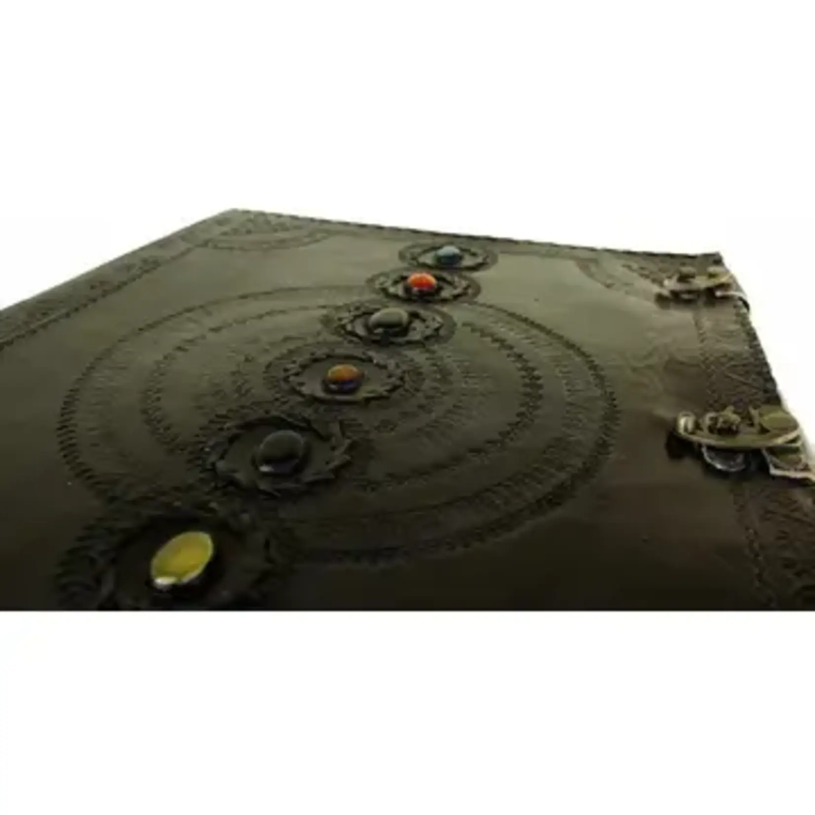 Immart Global LLC Leather Journal - Seven Chakra - Black - 13 in