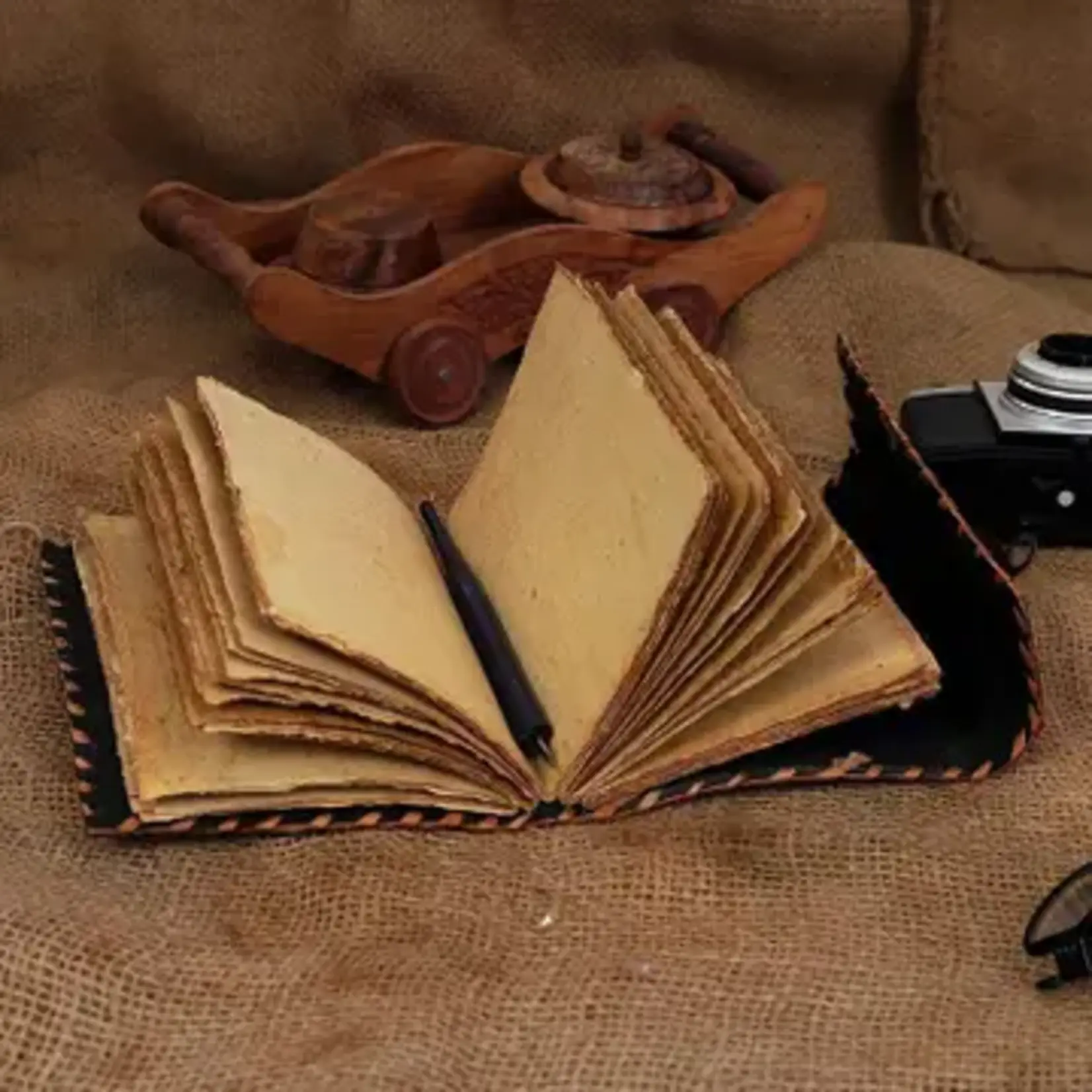 Immart Global LLC Leather Journal - Hocus Pocus - Brown - Lined - 7x5 in