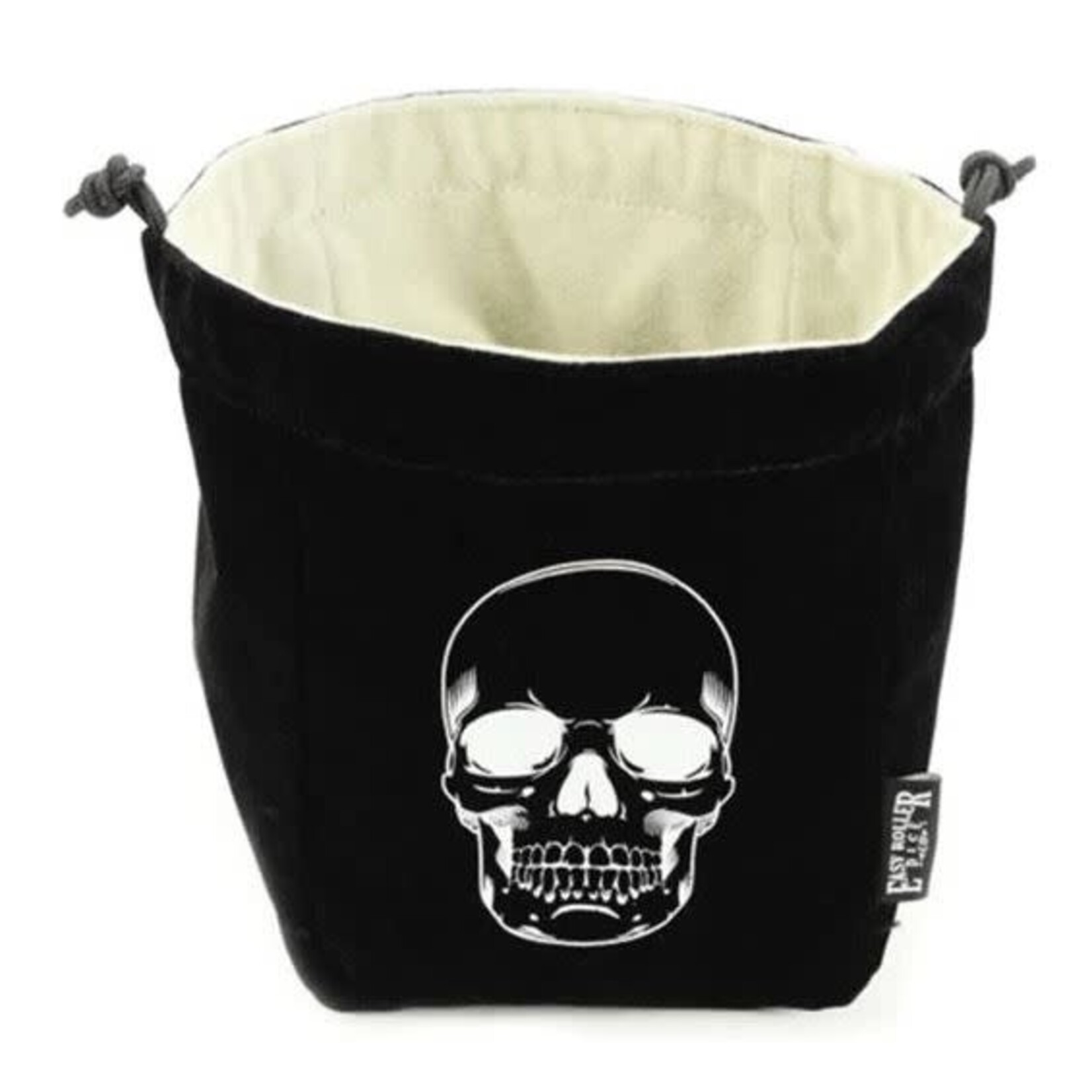Dice Bag: Reversible Microfiber Self Standing - Skull Black and White