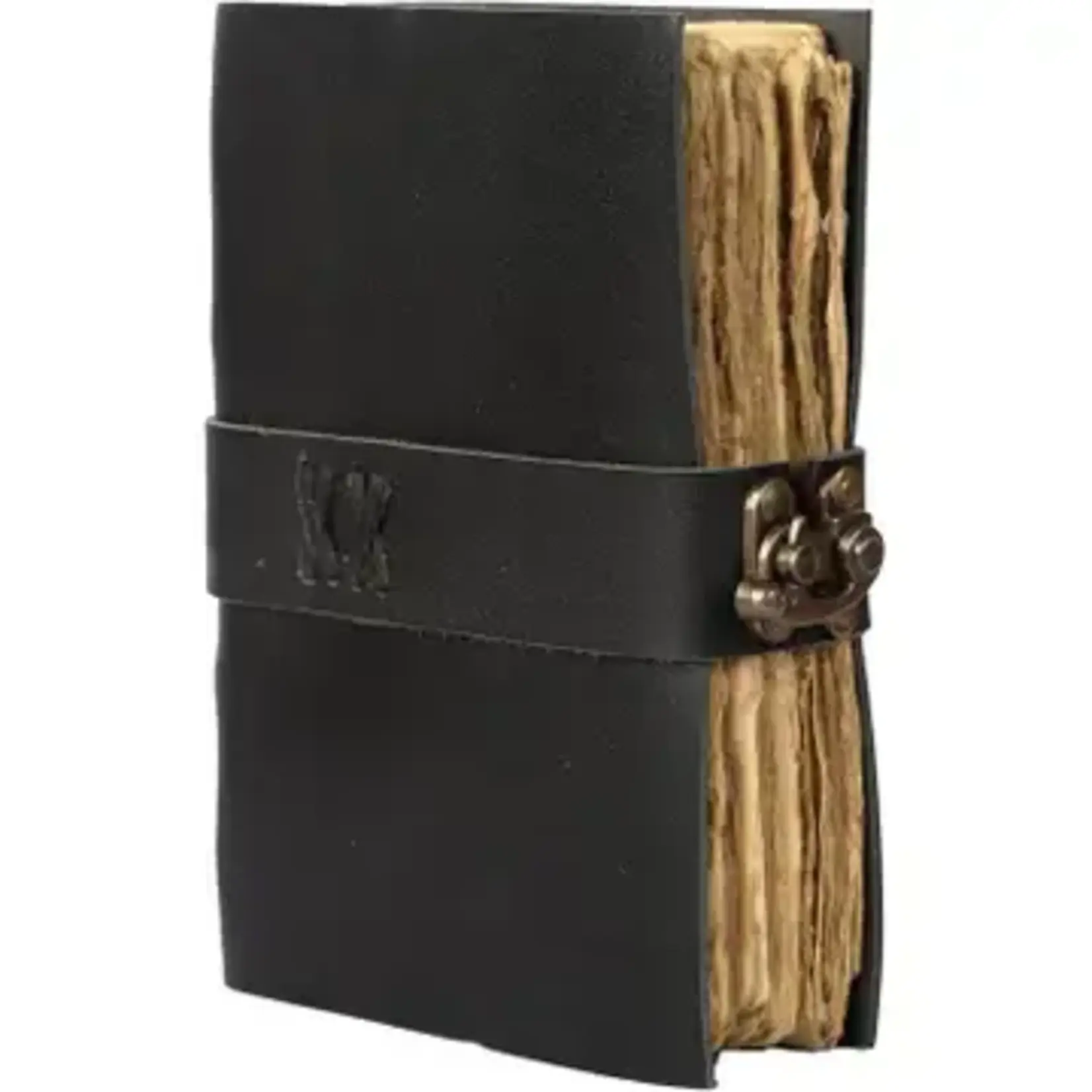Immart Global LLC Leather Journal - Side Lock - Black - 8x6 in