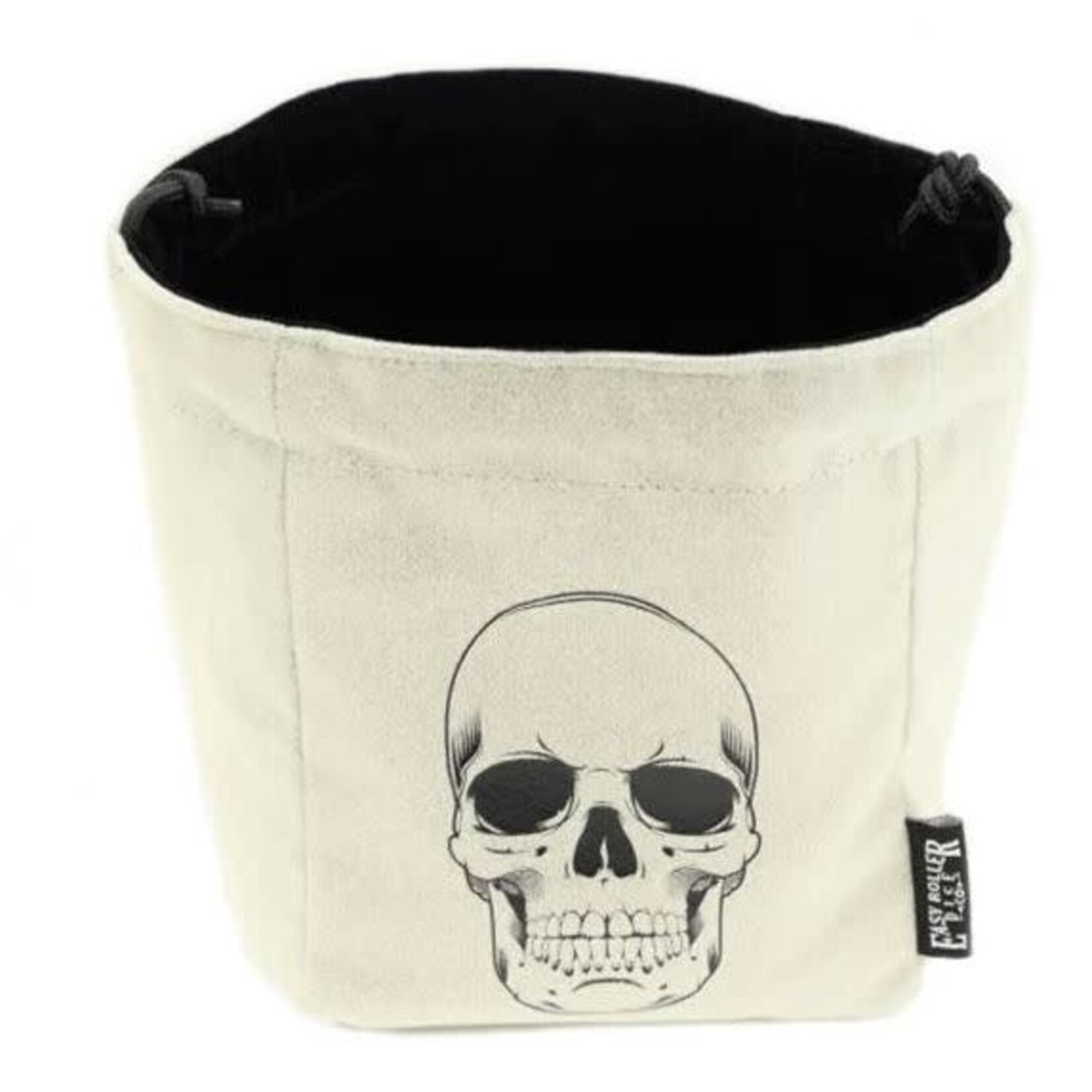 Dice Bag: Reversible Microfiber Self Standing - Skull Black and White