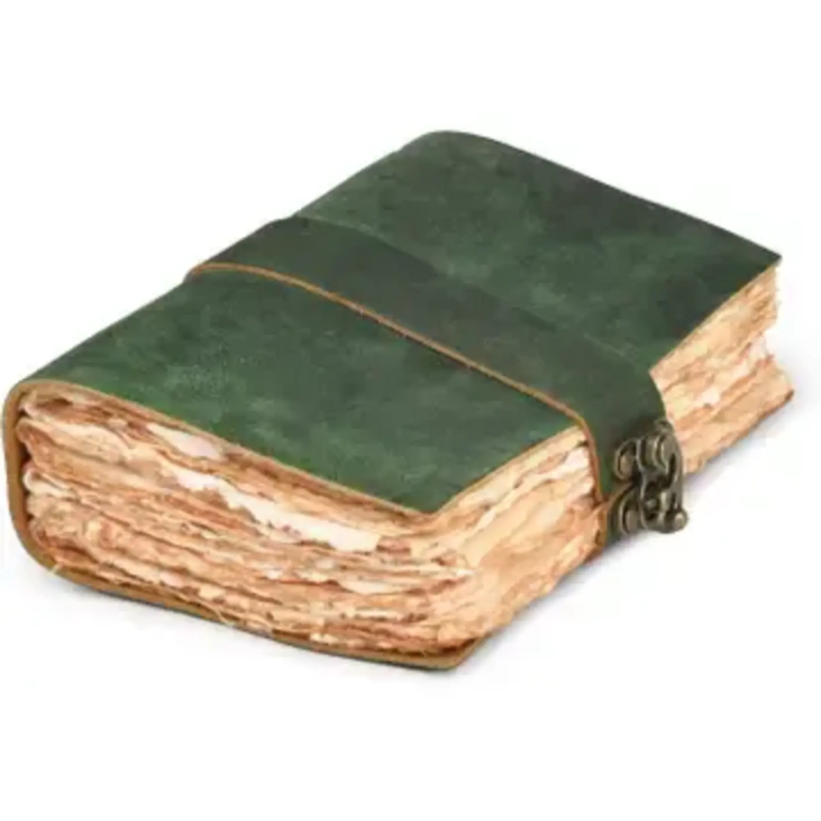 Immart Global LLC Leather Journal - Side Lock - Green - 8x6 in