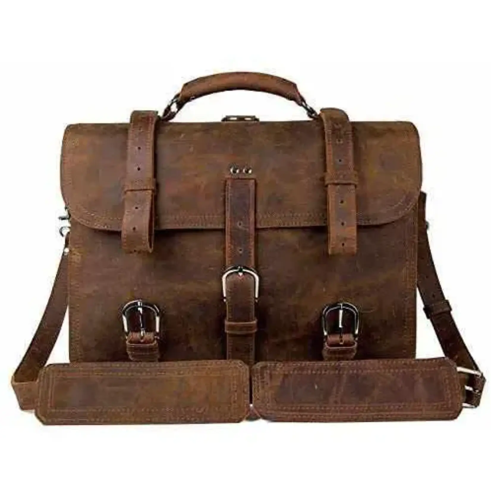 Immart Global LLC Leather Messenger Bag - Retro - 16 in