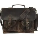 Immart Global LLC Leather Messenger Bag - Vintage Brown - 16 in