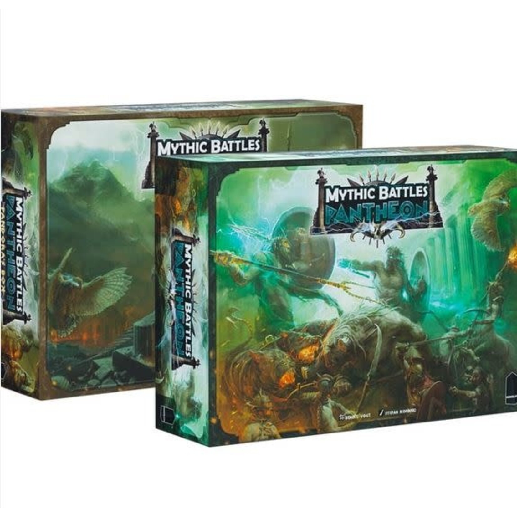 #10484 Mythic Battles Pantheon & Stretch goals Box Dragon Cache Used Game
