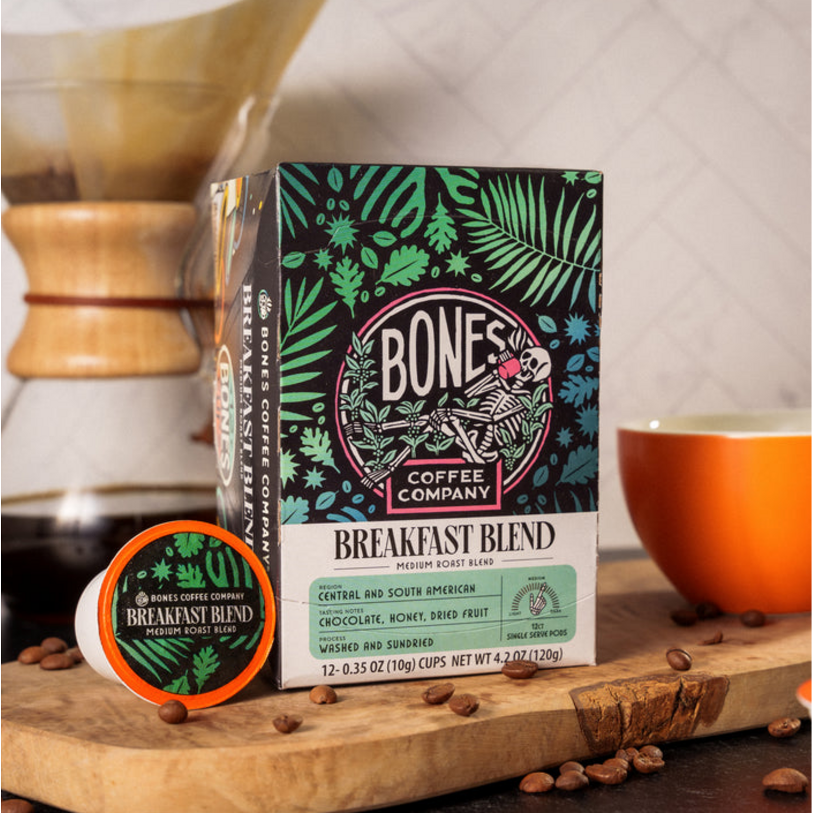 Bones Coffee: Breakfast Blend Bones Cups 12ct