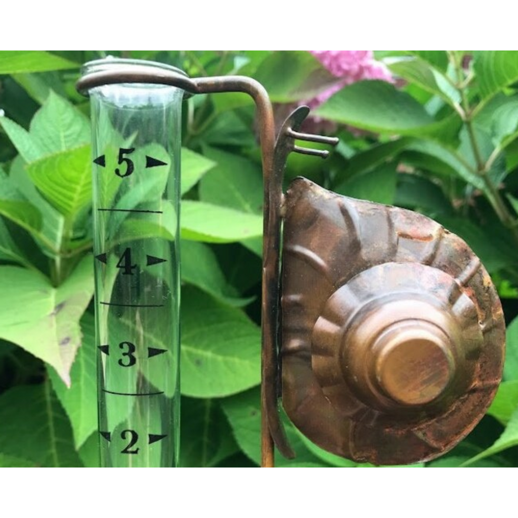 Rain Gauge - Copper Snail Stake
