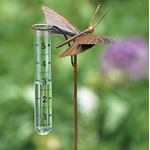 Rain Gauge - Copper Butterfly Stake