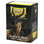 Dragon Shield - Standard Sleeves - Matte Dual - Black & Gold
