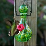 Luna Lite Glass Vase Hummingbird Feeder - Jupiter